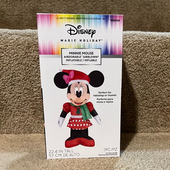 Disney Other - COPY - Minnie Mouse Christmas Yard Decor 22.5” Tall Inflatable Disney Outdo…